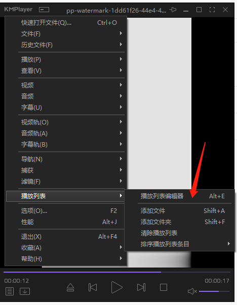 kmplayer设置播放列表