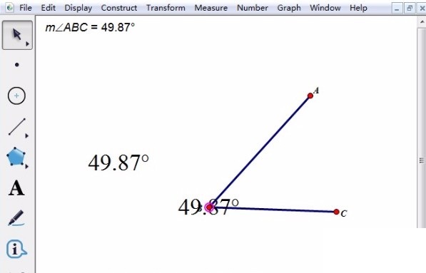 几何画板如何标记角度