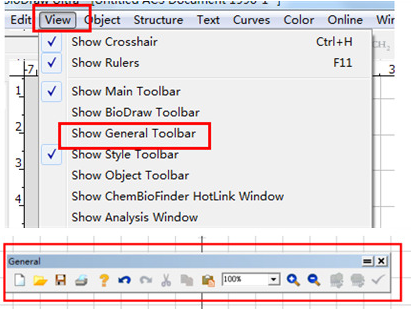 chemdraw工具栏不见了