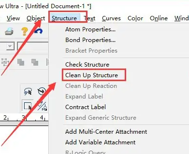 chemdraw怎么优化结构