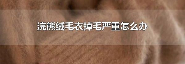 浣熊绒毛衣掉毛严重怎么办
