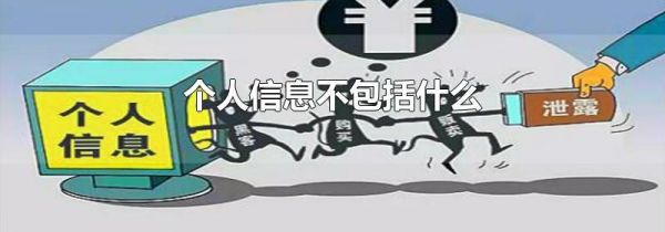 个人信息不包括什么