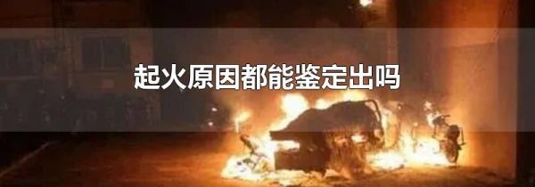 起火原因都能鉴定出吗