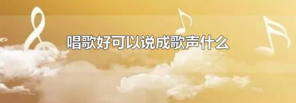 唱歌好可以说成歌声什么