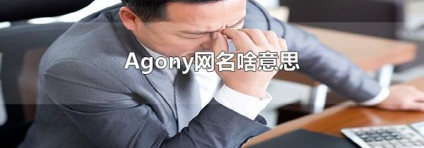 Agony网名啥意思
