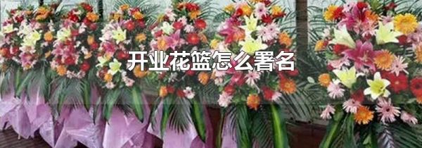 开业花篮怎么署名