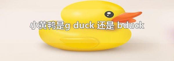 小黄鸭是g duck 还是 bduck