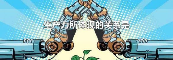 生产力所体现的关系是