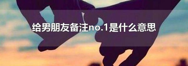 给男朋友备注no.1是什么意思