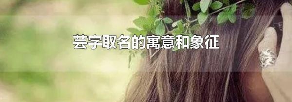 芸字取名的寓意和象征