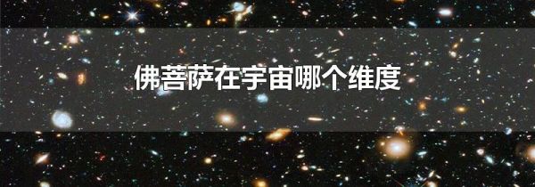 佛菩萨在宇宙哪个维度