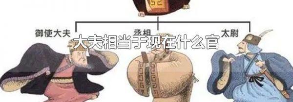 大夫相当于现在什么官