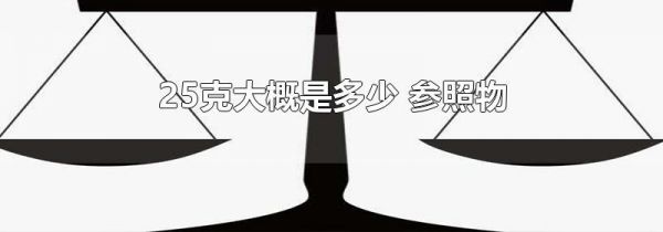 25克大概是多少 参照物
