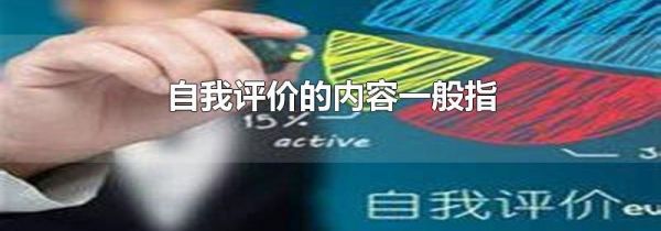 自我评价的内容一般指
