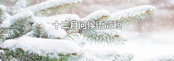 十二月问候语简短