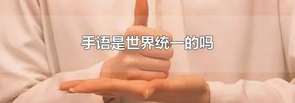 手语是世界统一的吗