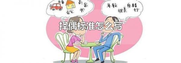 择偶标准怎么写