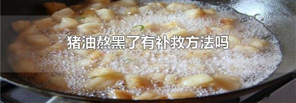 猪油熬黑了有补救方法吗