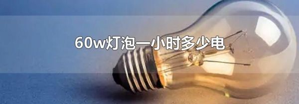 60w灯泡一小时多少电