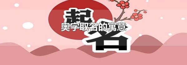 奥字取名的寓意