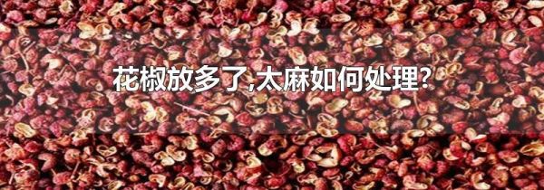 花椒放多了,太麻如何处理?