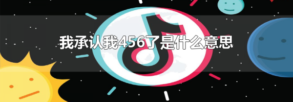 我承认我456了是什么意思