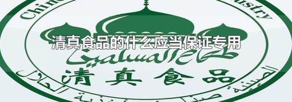 清真食品的什么应当保证专用