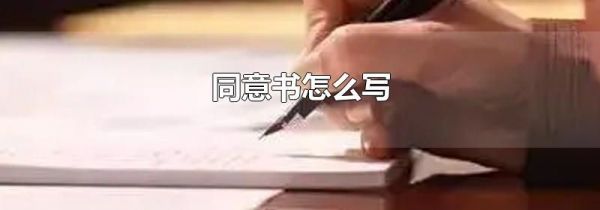 同意书怎么写