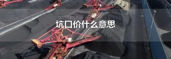 坑口价什么意思