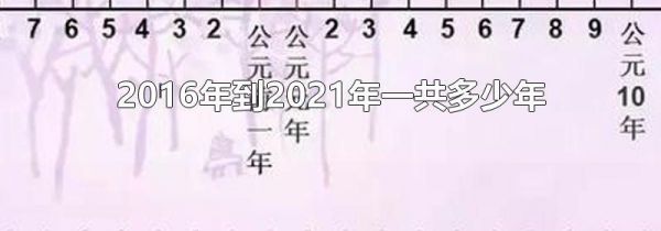 2016年到2021年一共多少年