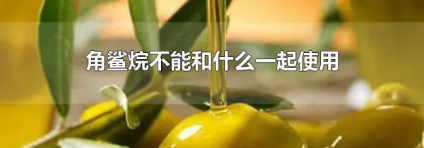 角鲨烷不能和什么一起使用