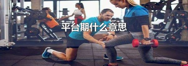 平台期什么意思