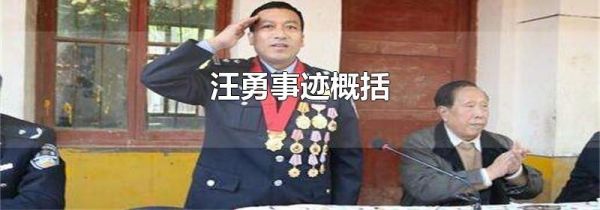 汪勇事迹概括