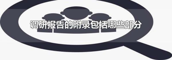 调研报告的附录包括哪些部分