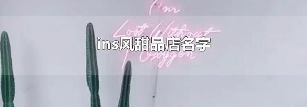ins风甜品店名字
